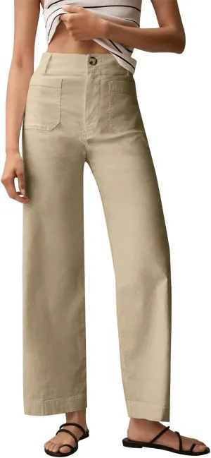 Fashion Solid Color Pants for Women Straight Leg Buttoned Baggy Lounge Cropped Trouser Fall Relaxed Fit Holiday Pants