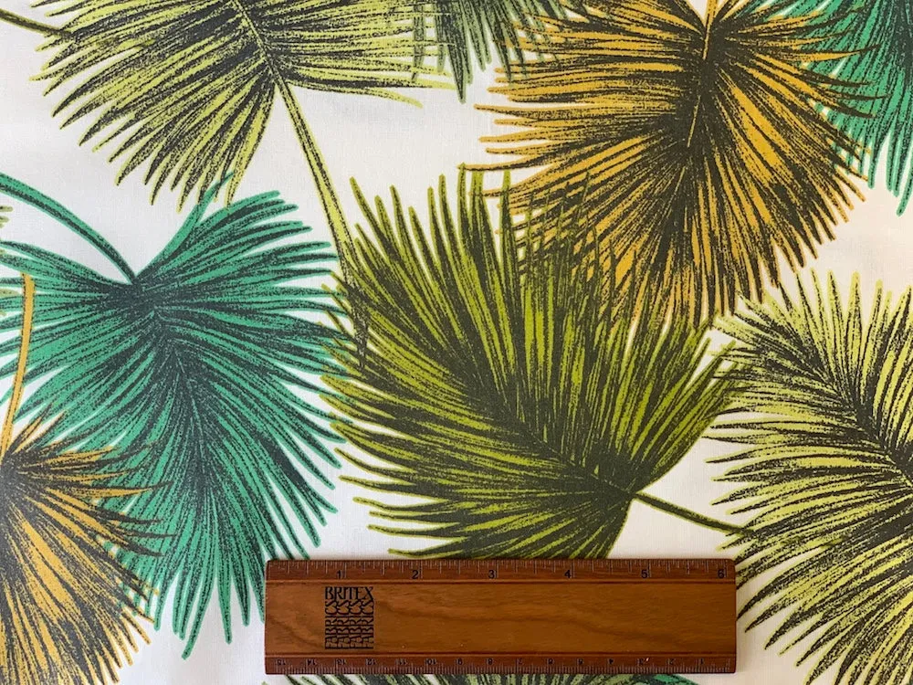 Fern Grove Laminated Cotton  (Made in France)