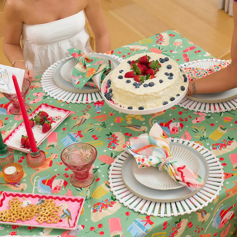 Festive Birds Plate - Rectangle