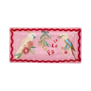 Festive Birds Plate - Rectangle