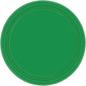 Festive Green 10.5in Round Banquet Paper Plates 20 Ct