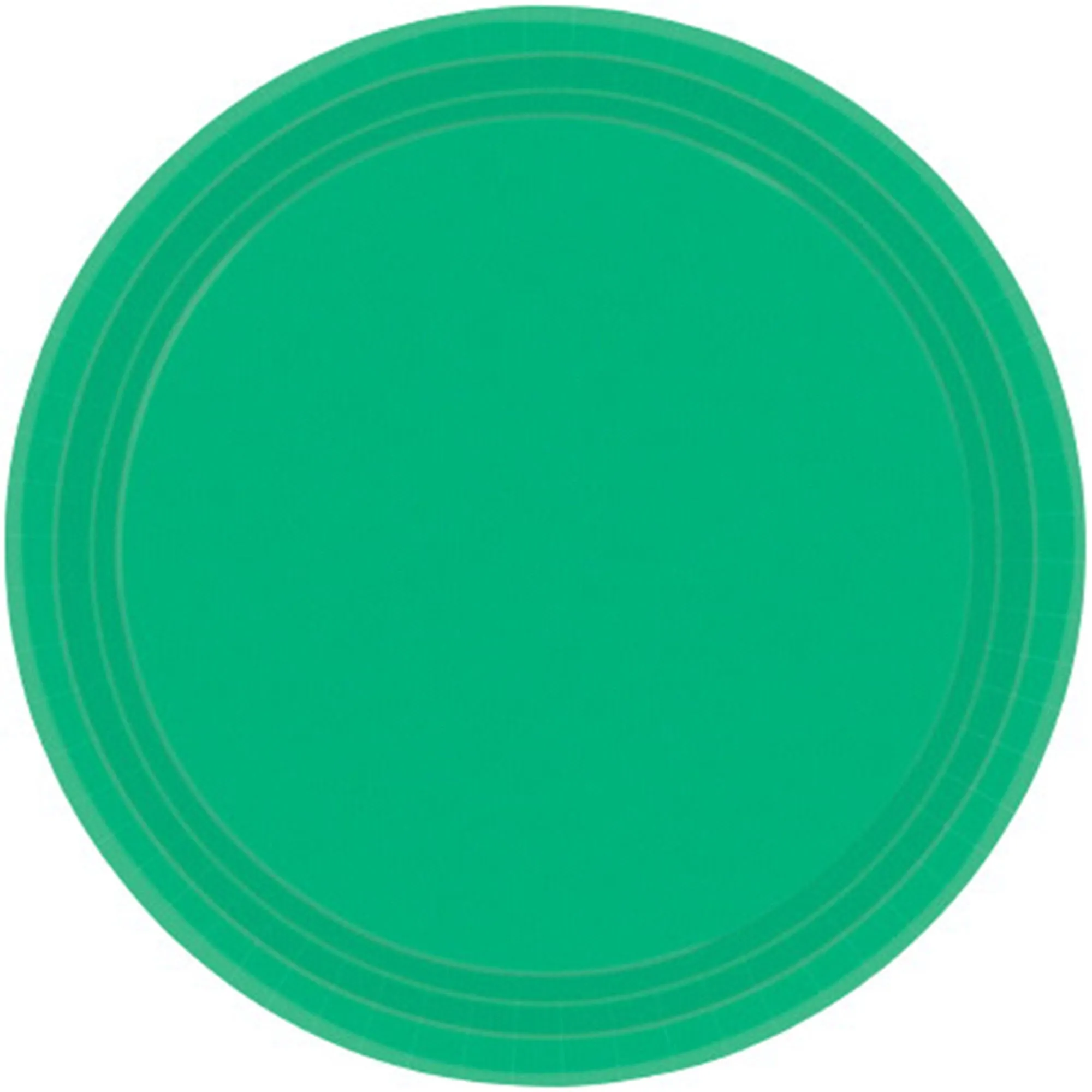 Festive Green Round Paper Plates 26cm 20pk