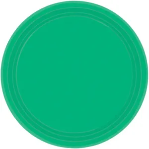 Festive Green Round Paper Plates 26cm 20pk