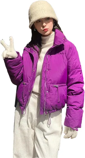 Fnfmrfmr Women's Cotton Padded Short Parkas Color Thick Warm Down Jacketwinter Coat Outerwear