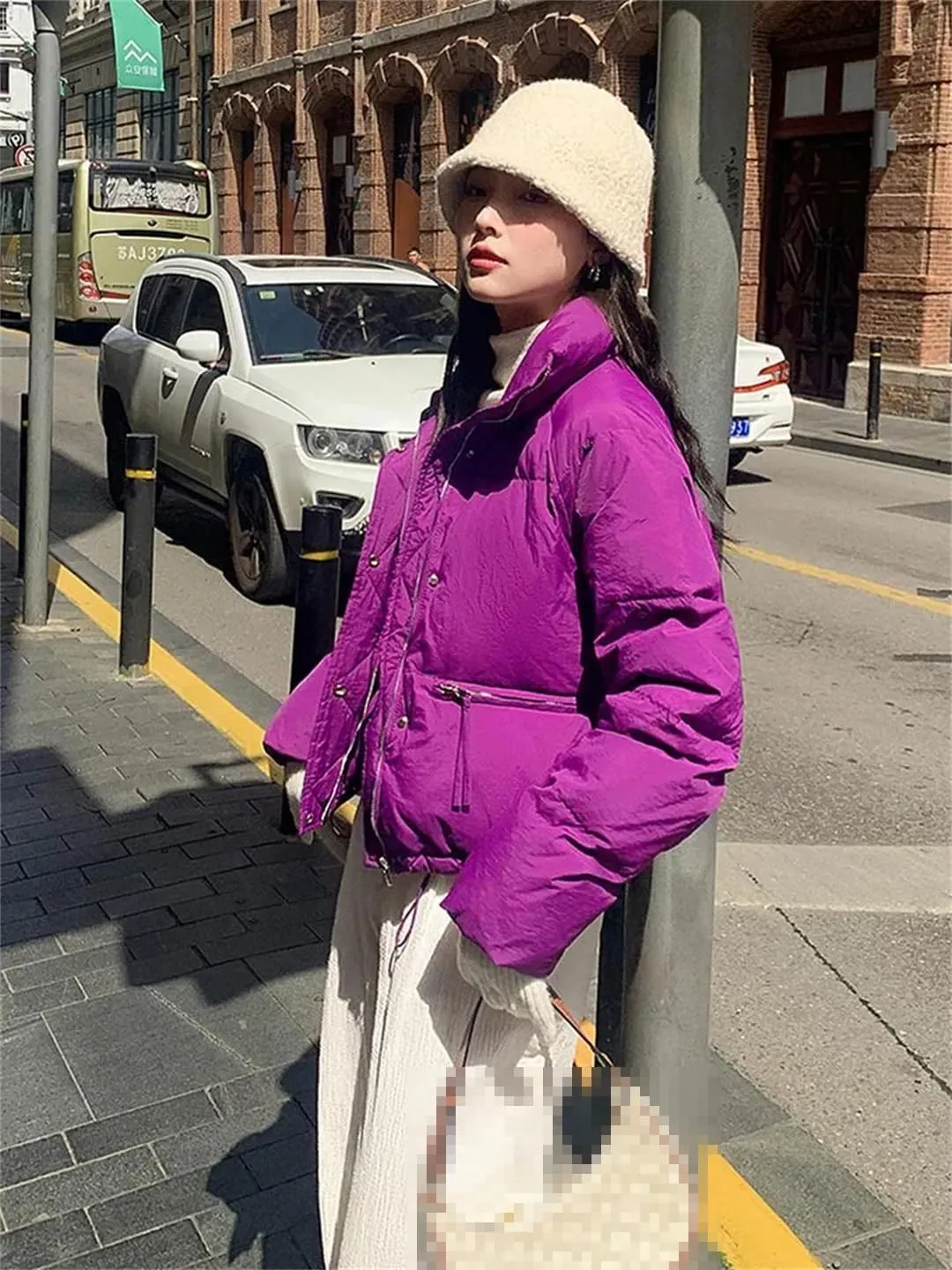 Fnfmrfmr Women's Cotton Padded Short Parkas Color Thick Warm Down Jacketwinter Coat Outerwear