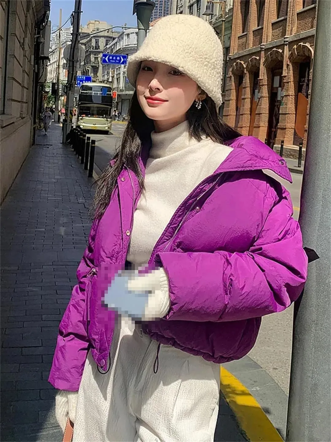 Fnfmrfmr Women's Cotton Padded Short Parkas Color Thick Warm Down Jacketwinter Coat Outerwear