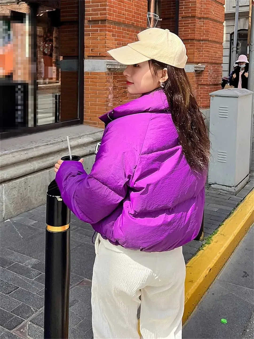 Fnfmrfmr Women's Cotton Padded Short Parkas Color Thick Warm Down Jacketwinter Coat Outerwear