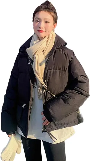 Fnfmrfmr Women's Cotton Padded Short Parkas Color Thick Warm Down Jacketwinter Coat Outerwear