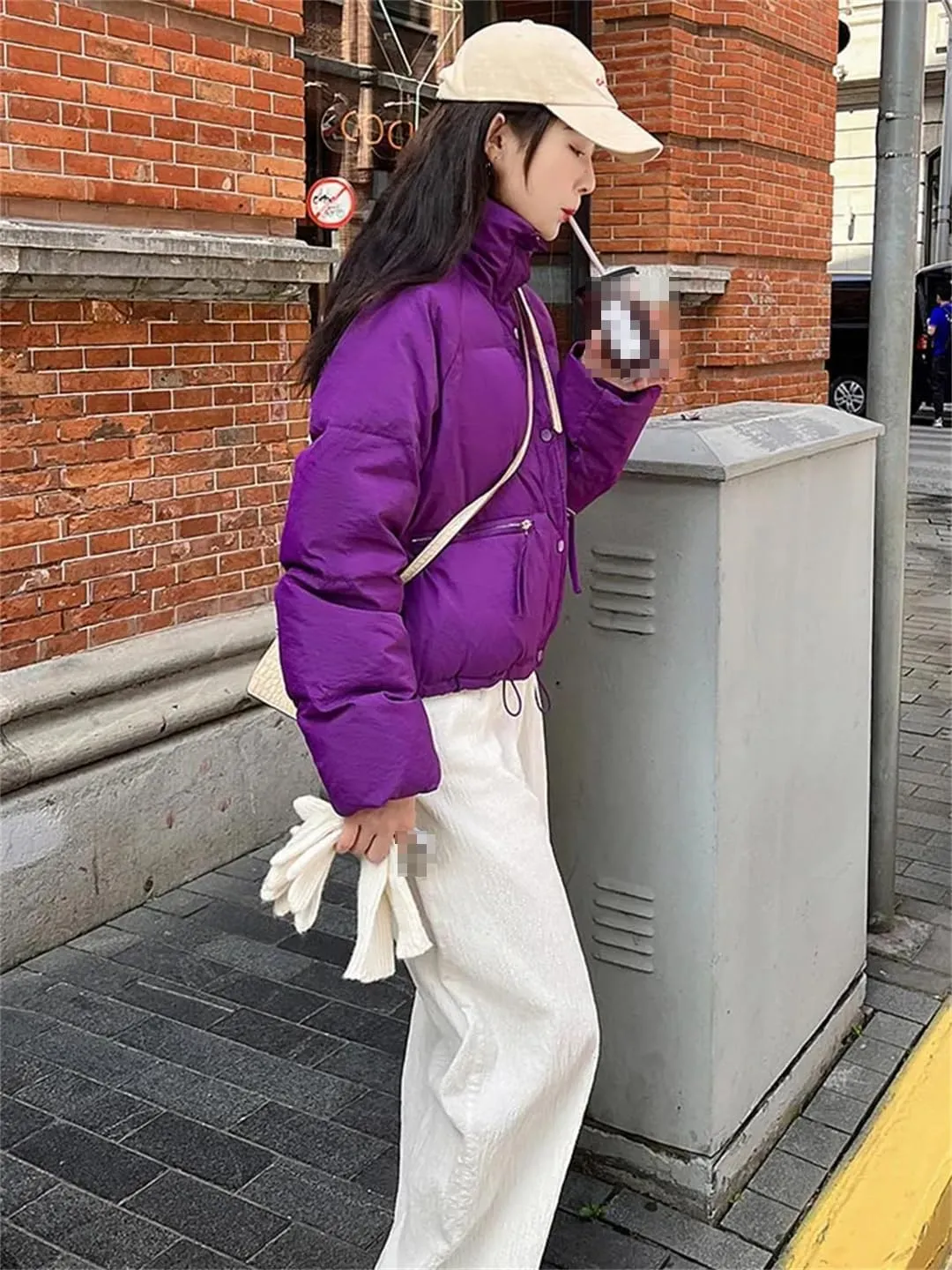 Fnfmrfmr Women's Cotton Padded Short Parkas Color Thick Warm Down Jacketwinter Coat Outerwear