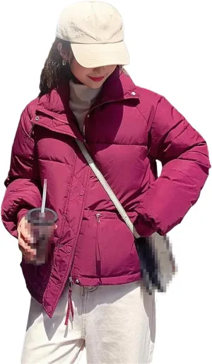 Fnfmrfmr Women's Cotton Padded Short Parkas Color Thick Warm Down Jacketwinter Coat Outerwear