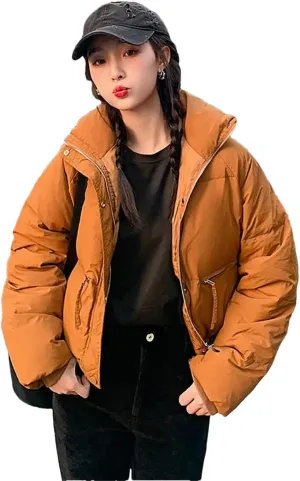 Fnfmrfmr Women's Cotton Padded Short Parkas Color Thick Warm Down Jacketwinter Coat Outerwear