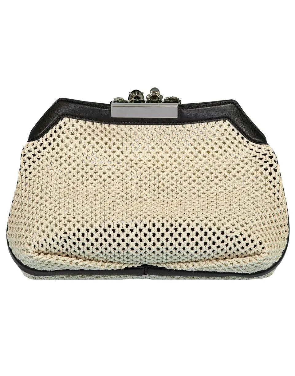 Four Ring Soft Skull Pouch - Natural