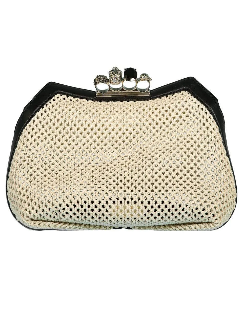 Four Ring Soft Skull Pouch - Natural
