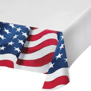Freedoms Flag Plastic Tablecloth