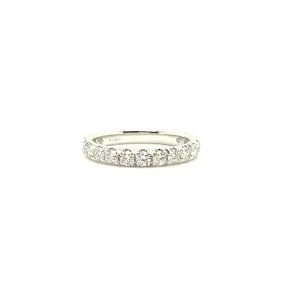French-set Diamond Ring with 1ctw of Diamonds in 14K White Gold