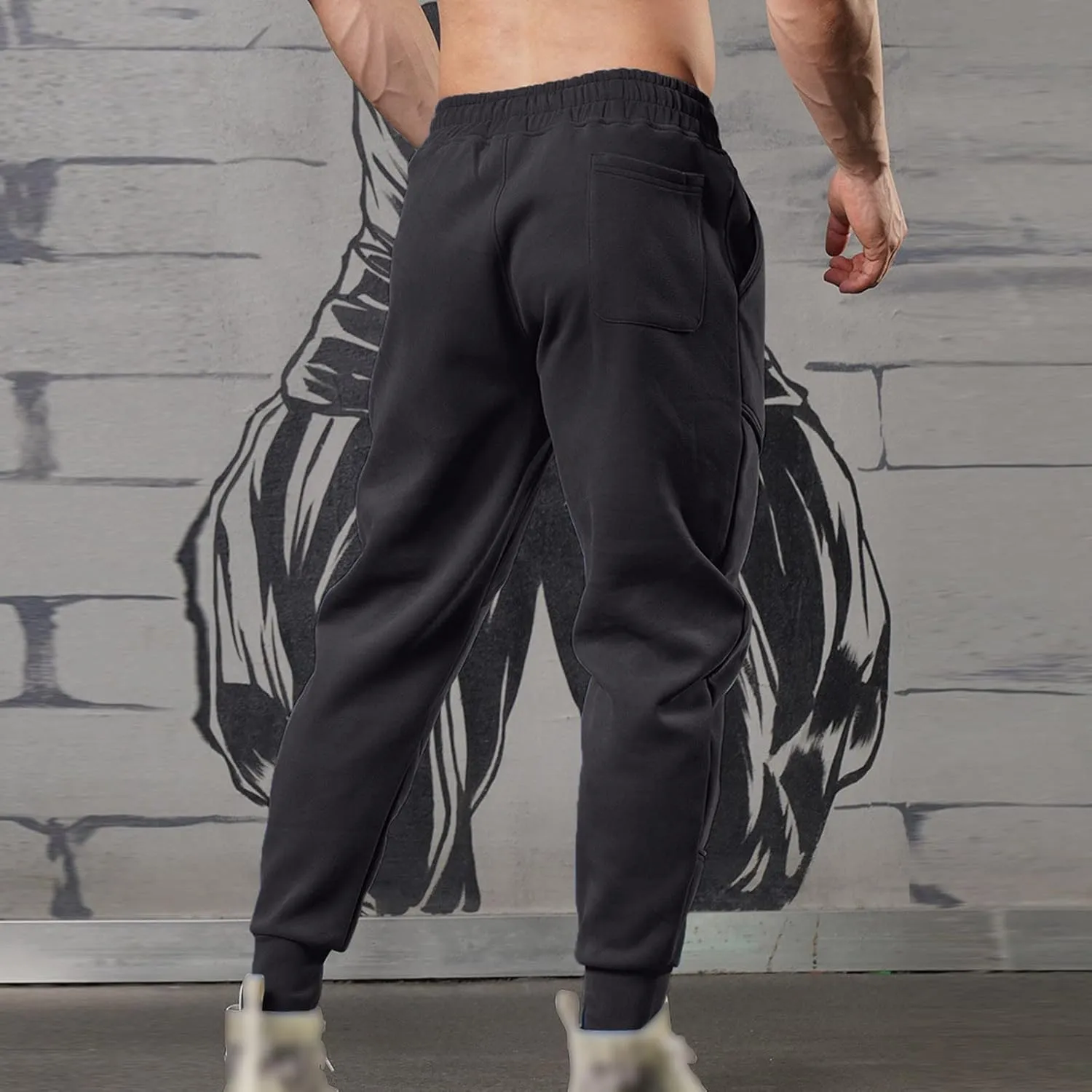 FZVYD Men Jeans Slim Fit Mens Casual Elastic Drawstring Cargo Pants Lightweight Relaxed Fit Cotton Workout Sweatpants 2023