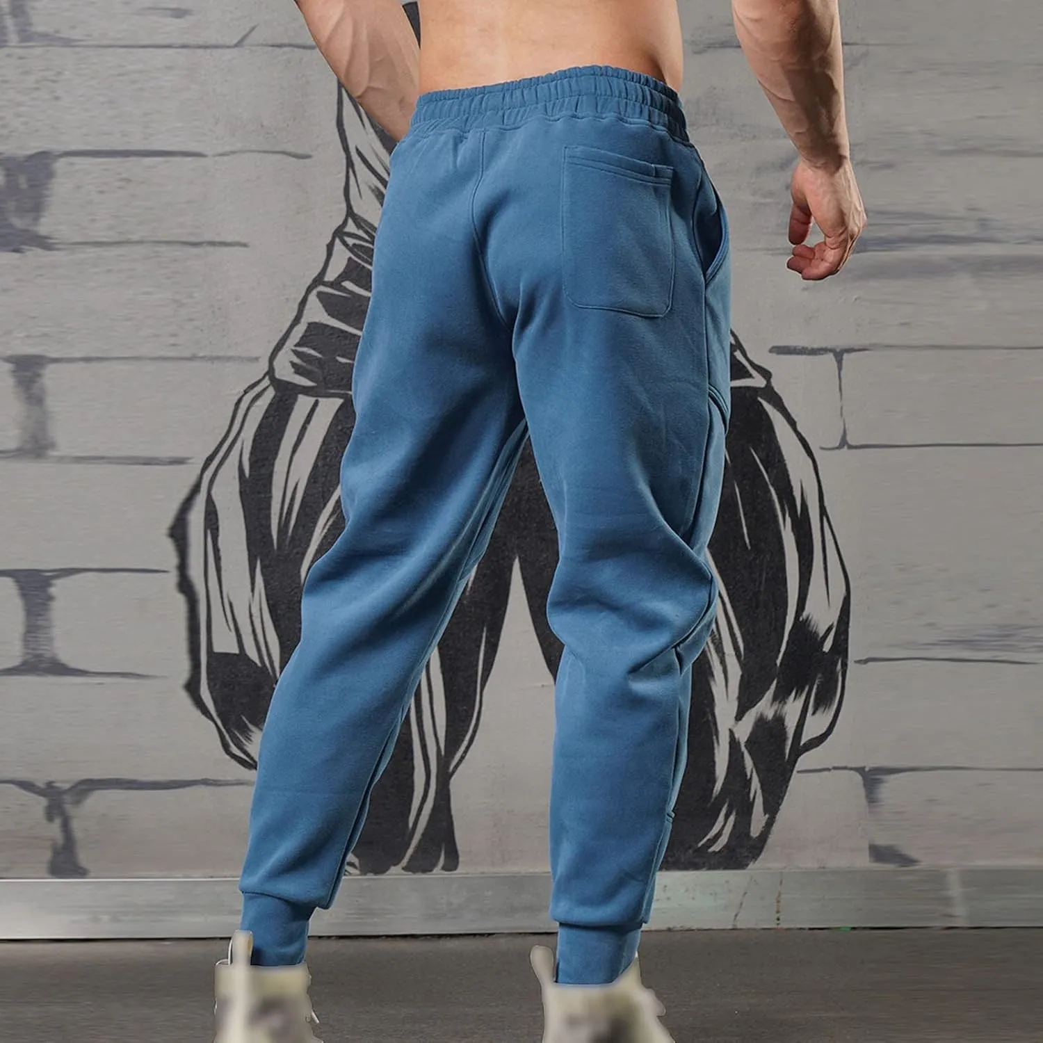FZVYD Men Jeans Slim Fit Mens Casual Elastic Drawstring Cargo Pants Lightweight Relaxed Fit Cotton Workout Sweatpants 2023