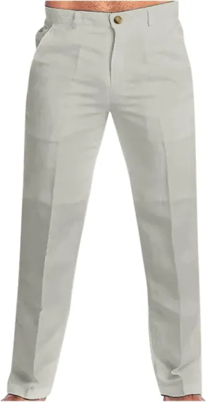 FZVYD Men's Stretch Pants Mens Casual Elastic Drawstring Cargo Pants Lightweight Relaxed Fit Cotton Workout Sweatpants 2023