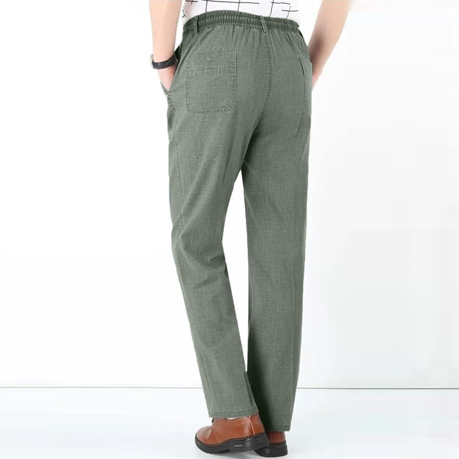 FZVYD Ripped Jeans Men Mens Casual Elastic Drawstring Cargo Pants Lightweight Relaxed Fit Cotton Workout Sweatpants 2023