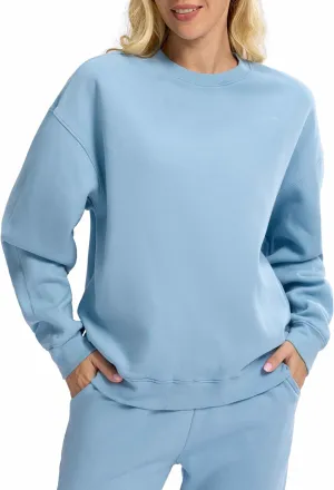 G Gradual Women's Crewneck Sweatshirts Oversized Cotton-blend Fleece Pullover Sweatshirt for Women Loose Fit