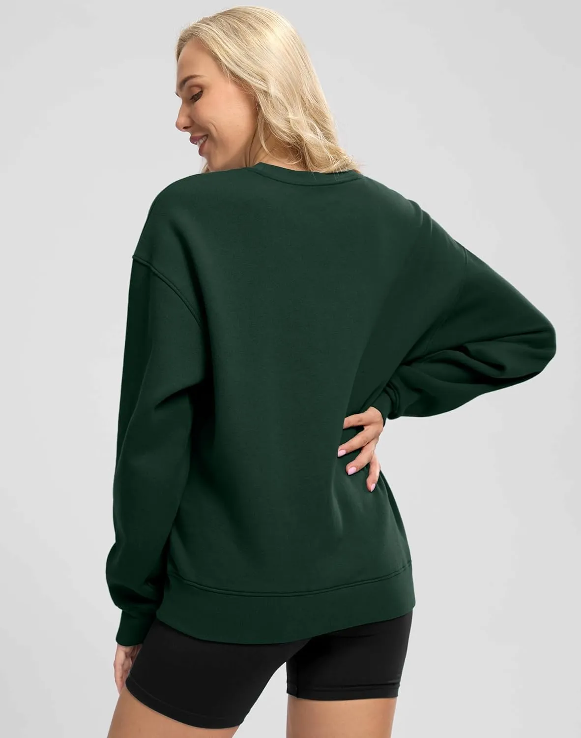 G Gradual Women's Crewneck Sweatshirts Oversized Cotton-blend Fleece Pullover Sweatshirt for Women Loose Fit