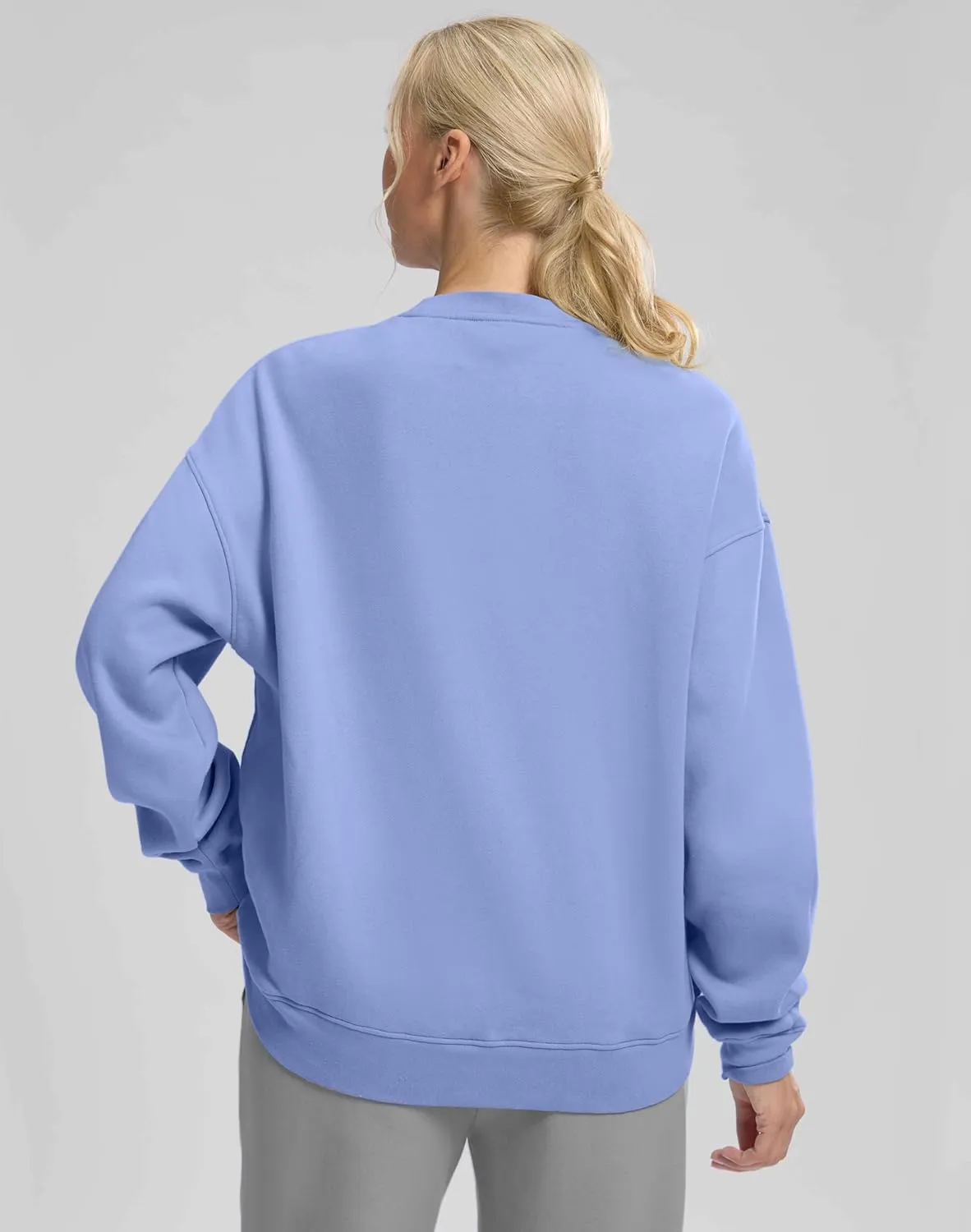 G Gradual Women's Crewneck Sweatshirts Oversized Cotton-blend Fleece Pullover Sweatshirt for Women Loose Fit