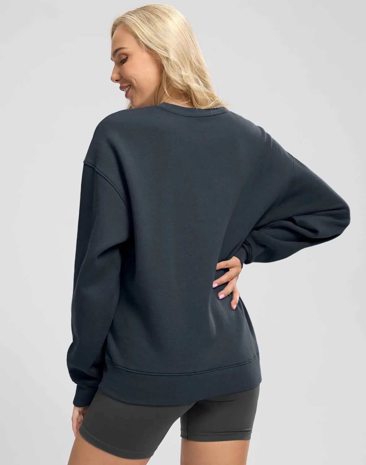 G Gradual Women's Crewneck Sweatshirts Oversized Cotton-blend Fleece Pullover Sweatshirt for Women Loose Fit