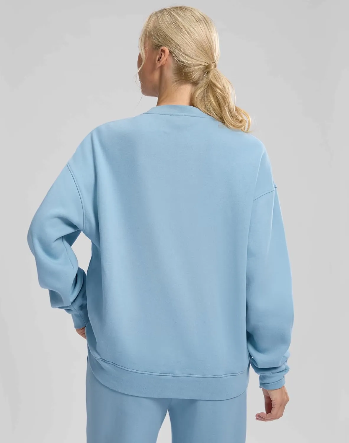 G Gradual Women's Crewneck Sweatshirts Oversized Cotton-blend Fleece Pullover Sweatshirt for Women Loose Fit