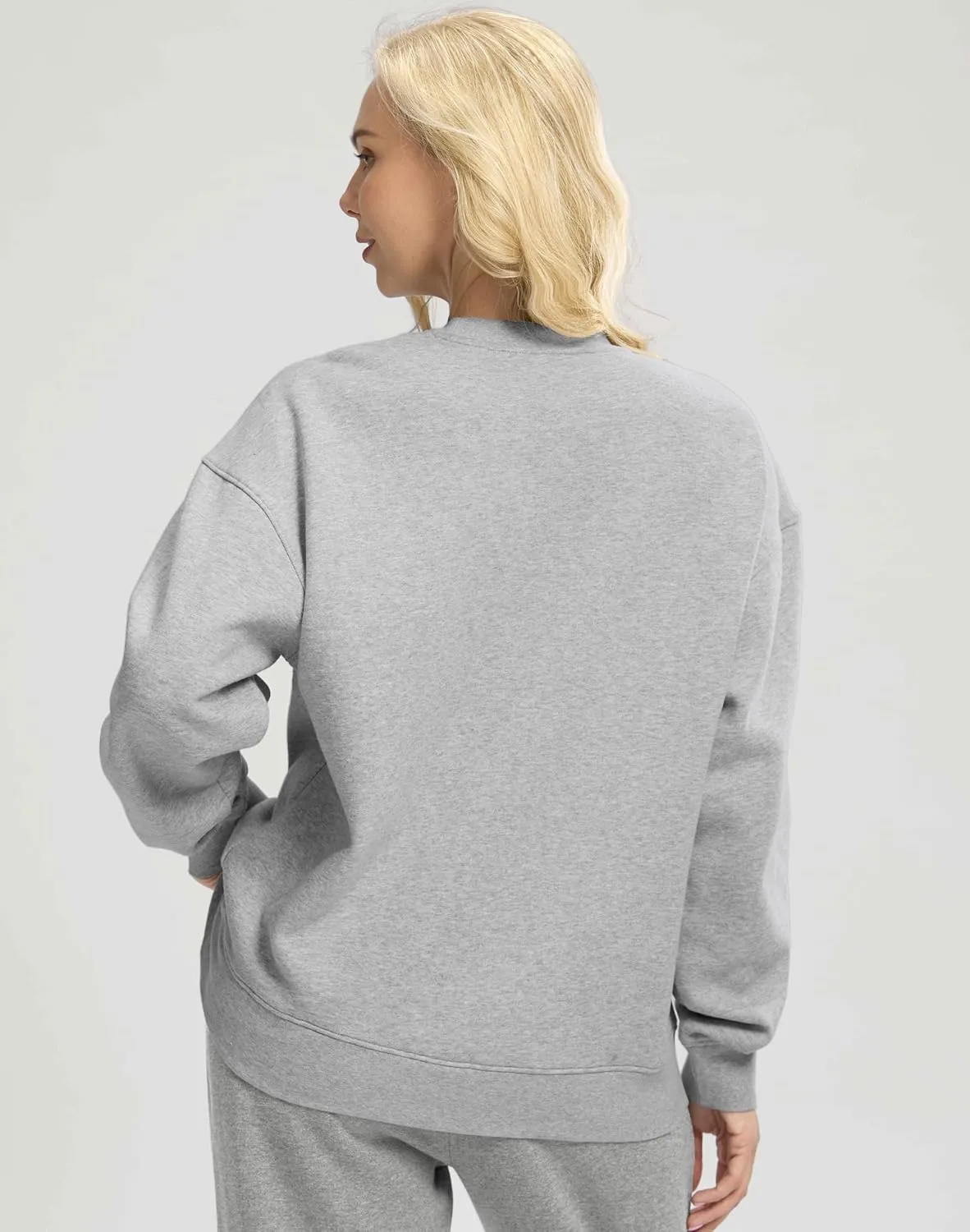 G Gradual Women's Crewneck Sweatshirts Oversized Cotton-blend Fleece Pullover Sweatshirt for Women Loose Fit