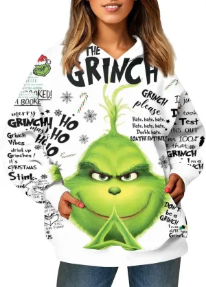 Generic Women's Long Sleeve Christmas Pullover Ugly Sweatshirt Funny Christmas Shirt Green