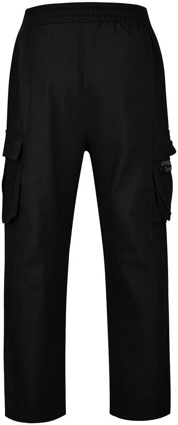 GIERIDUC Cargo Pants for Men Relaxed Fit Black Dress Pants Men Slim Fit Wide Leg Corduroy Pants Mens Stretch Suit Pants Mens