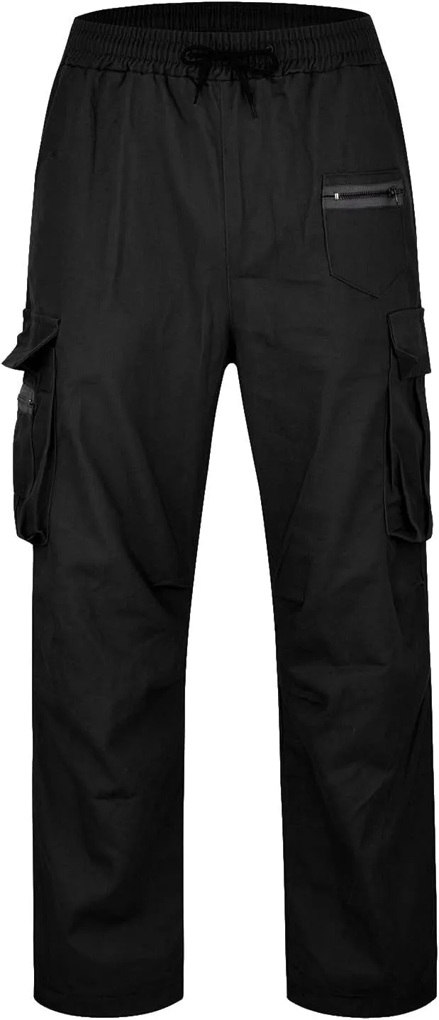 GIERIDUC Cargo Pants for Men Relaxed Fit Black Dress Pants Men Slim Fit Wide Leg Corduroy Pants Mens Stretch Suit Pants Mens