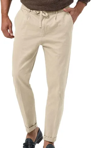 GIERIDUC Mens Casual Pants Relaxed Fit Husky Mens Elastic Waist Casual Mens Black Slim Fit Trousers Best Dress Pants for Men