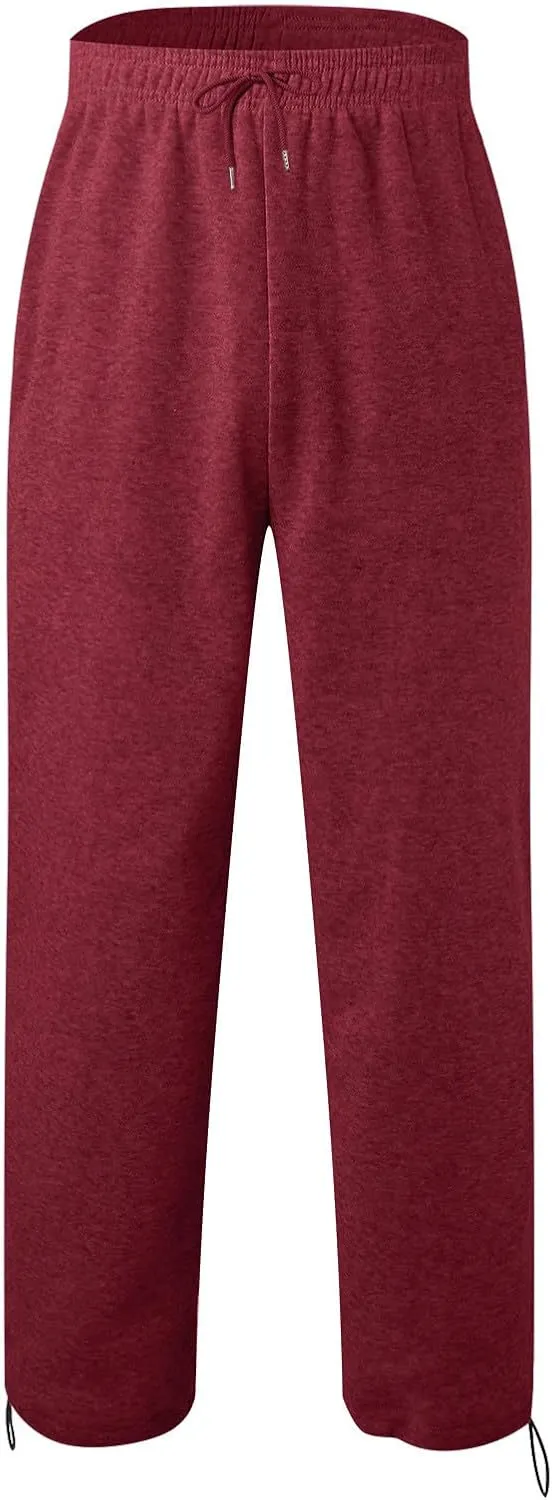 GIERIDUC Men's Twill Relaxed Fit Cargo Pant Wide Leg Tracksuit Bottoms Mens Fashion Dress Pants Black and White Leggings