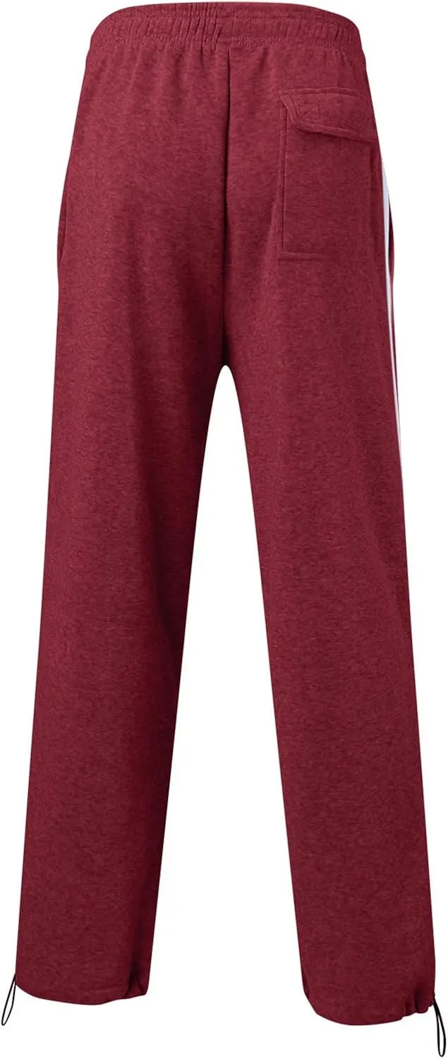 GIERIDUC Men's Twill Relaxed Fit Cargo Pant Wide Leg Tracksuit Bottoms Mens Fashion Dress Pants Black and White Leggings