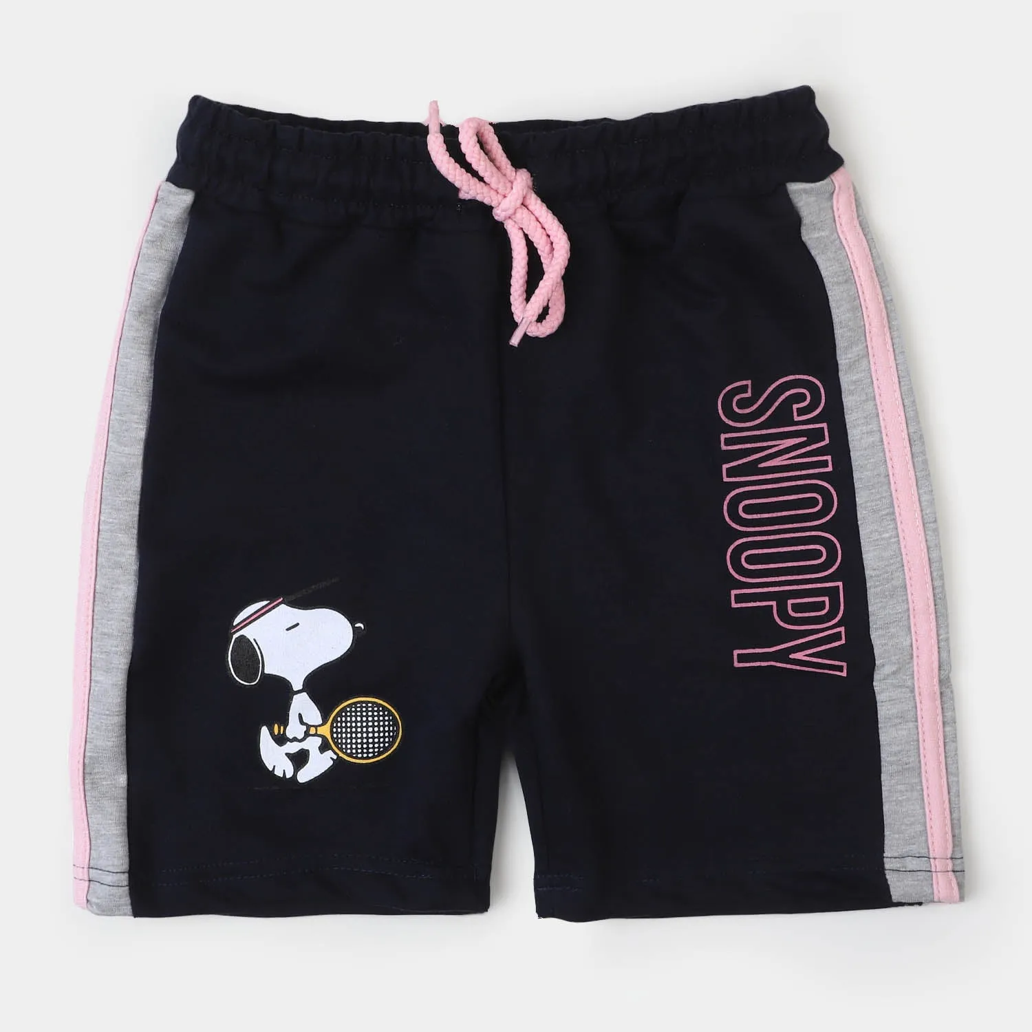 Girls Cotton Short Character | Navy Blue