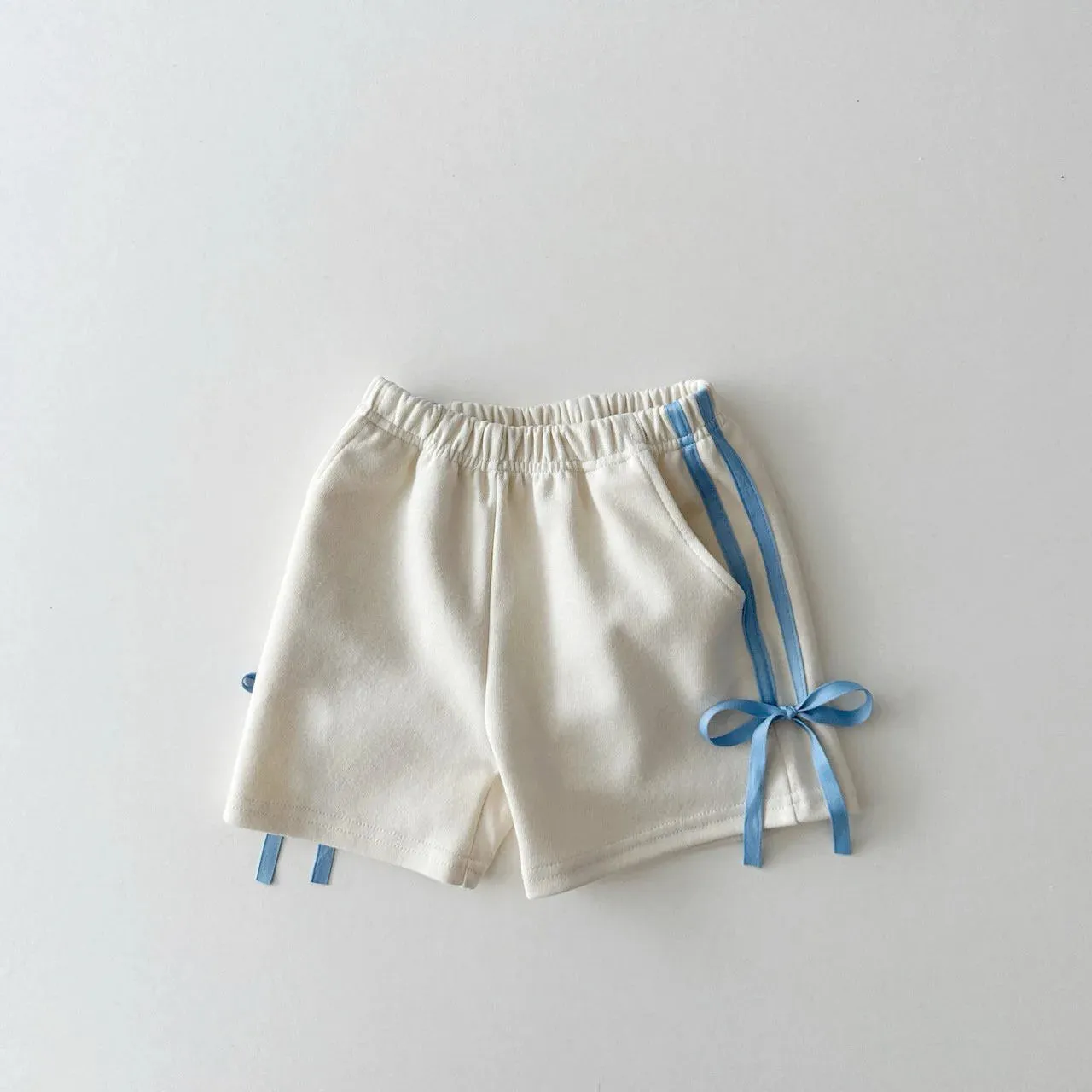 Girls Striped Bow Shorts
