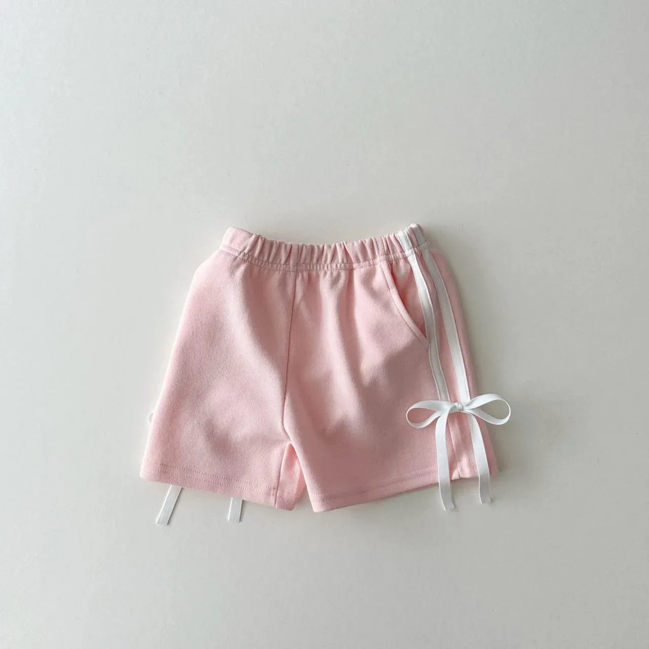 Girls Striped Bow Shorts