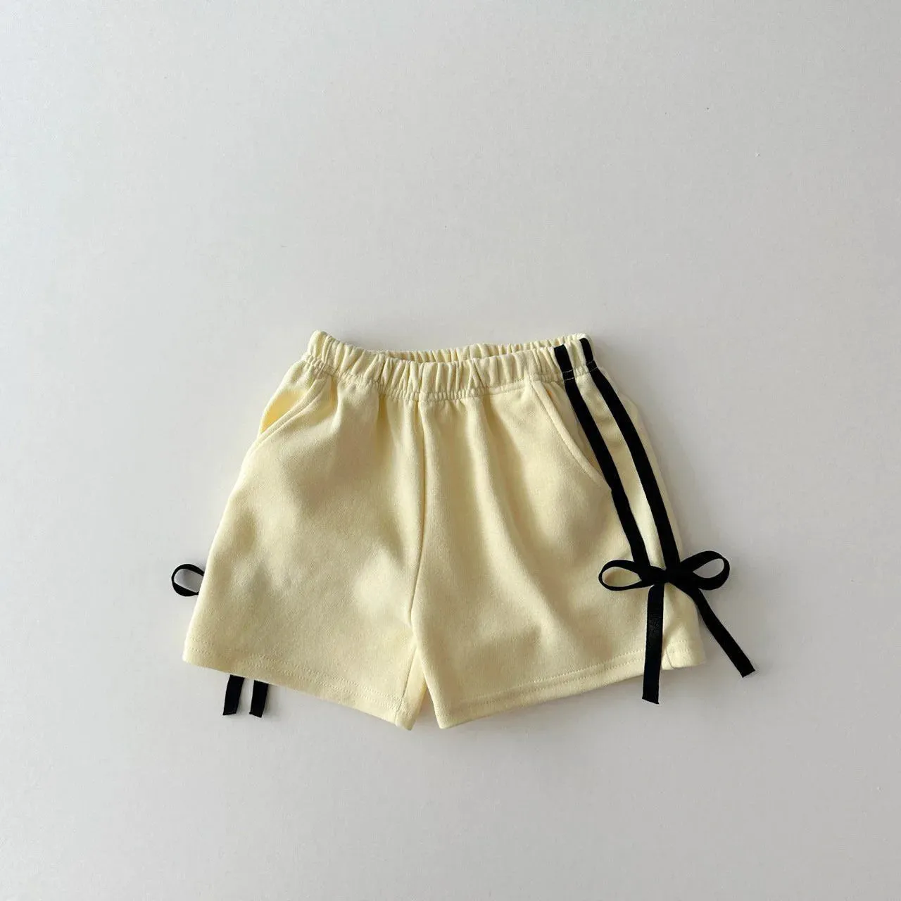 Girls Striped Bow Shorts