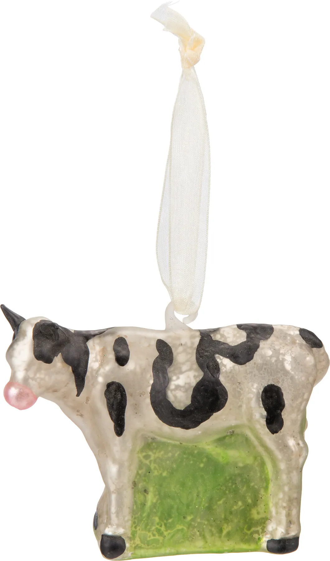 Glass Cow Ornament