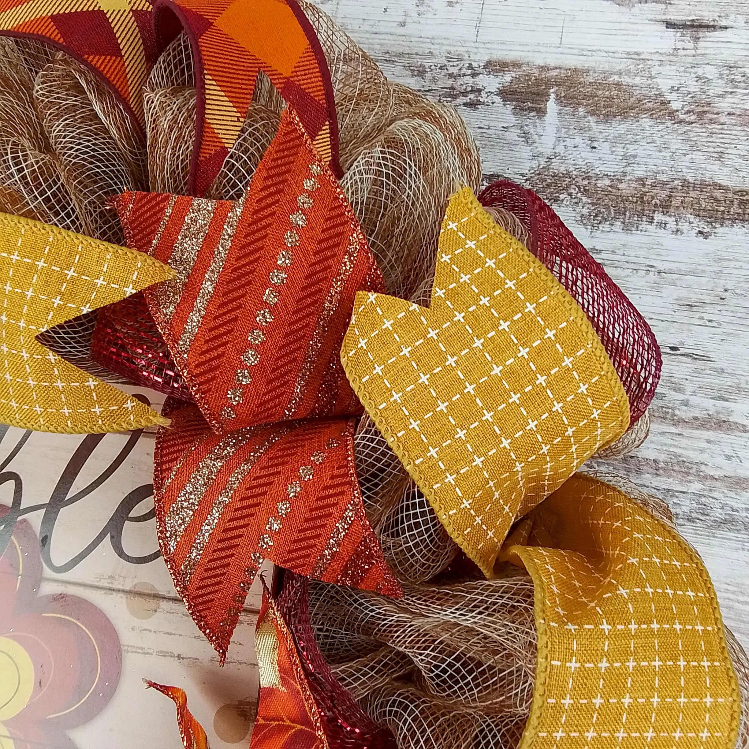 Gobble Til You Wobble Thanksgiving Turkey Wreath