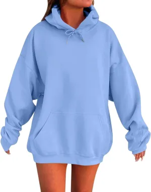 GOKKILRW Hoodies for Women Basic Plain Hoodie Oversized Sweatshirts Fall Fashion Preppy Clothes Y2k Outfits Teen Girls Hoodie