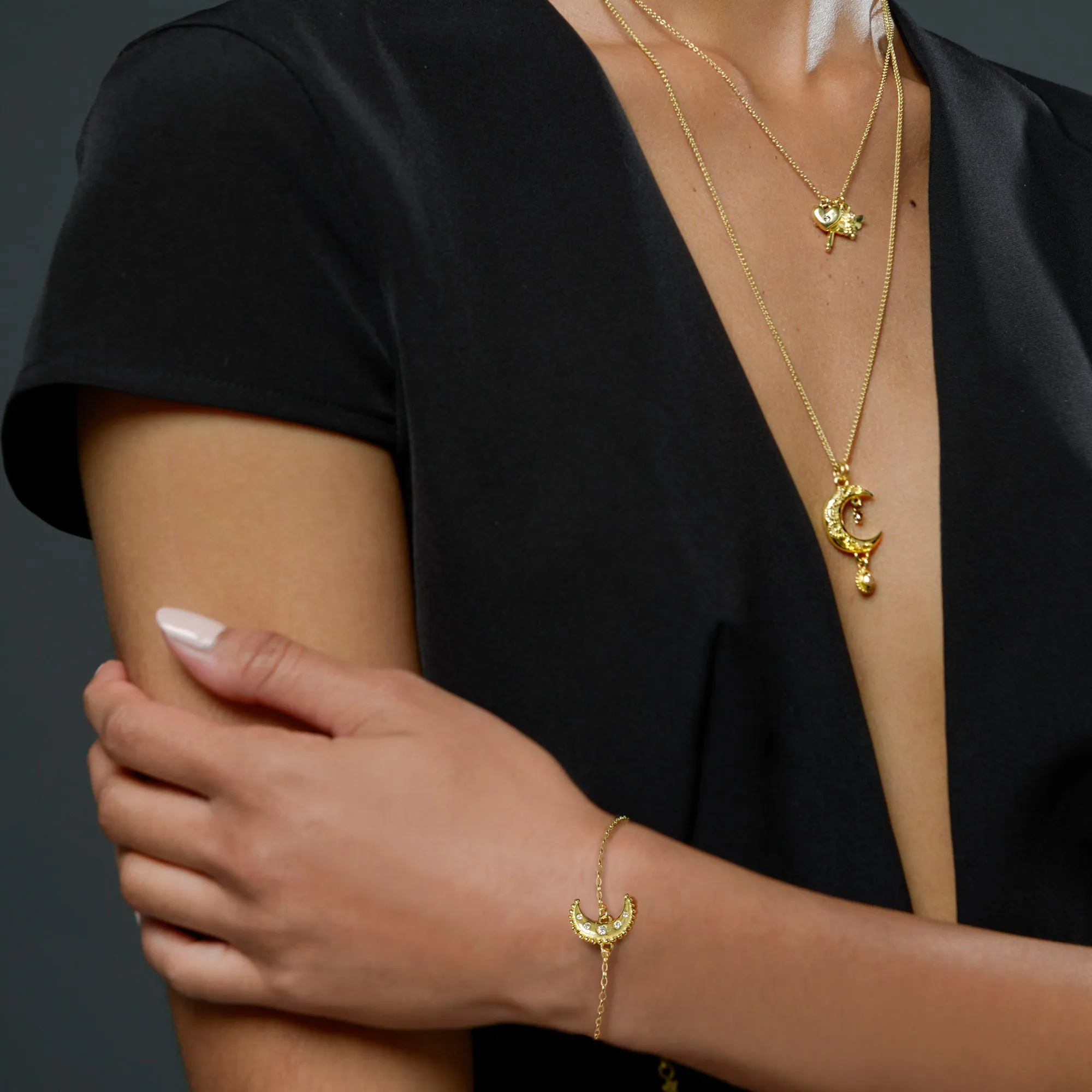 Gold & Diamond Luna Bracelet