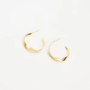 Gold Vermeil Twisted Ribbon Hoops
