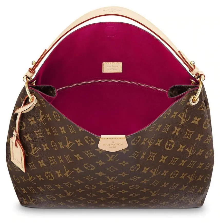 Graceful MM Monogram Handbag - Beige or Pivoine