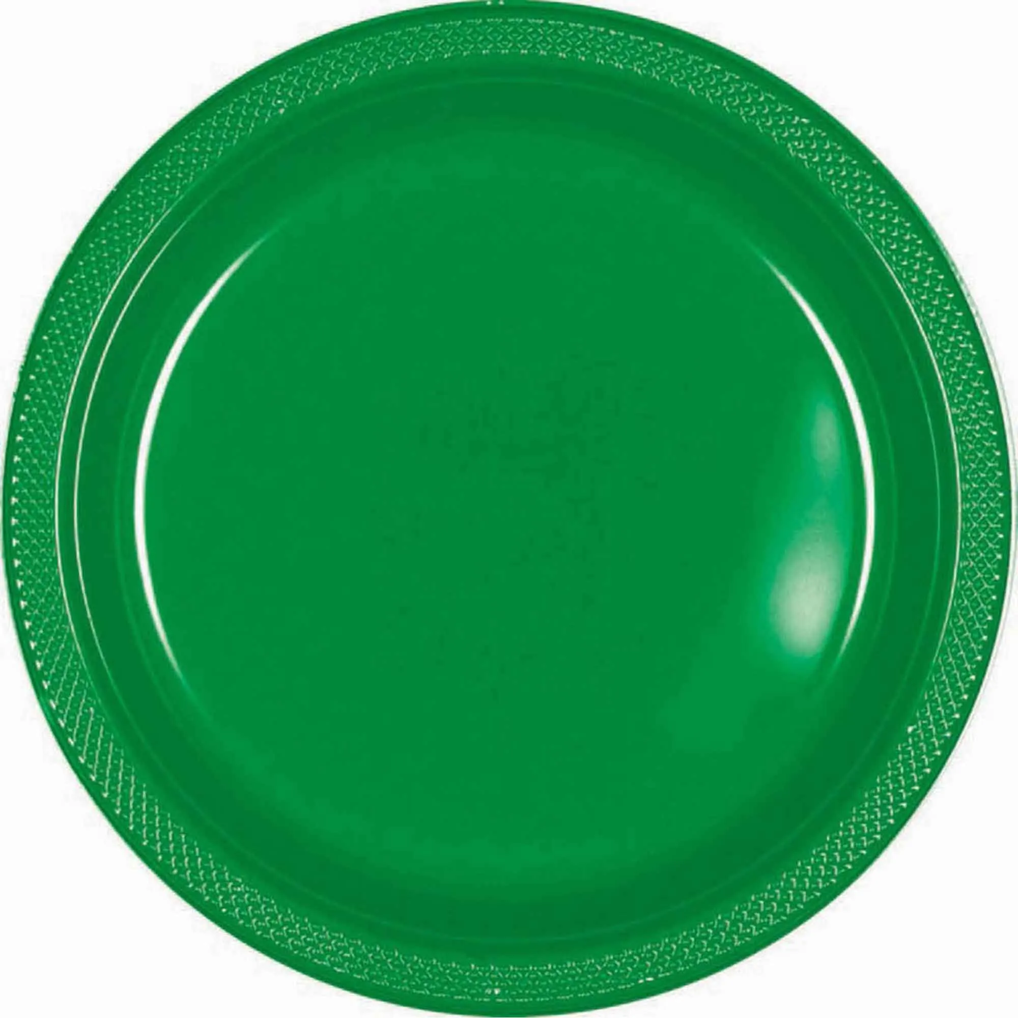 Green Plastic Snack Plates 18cm 20pk