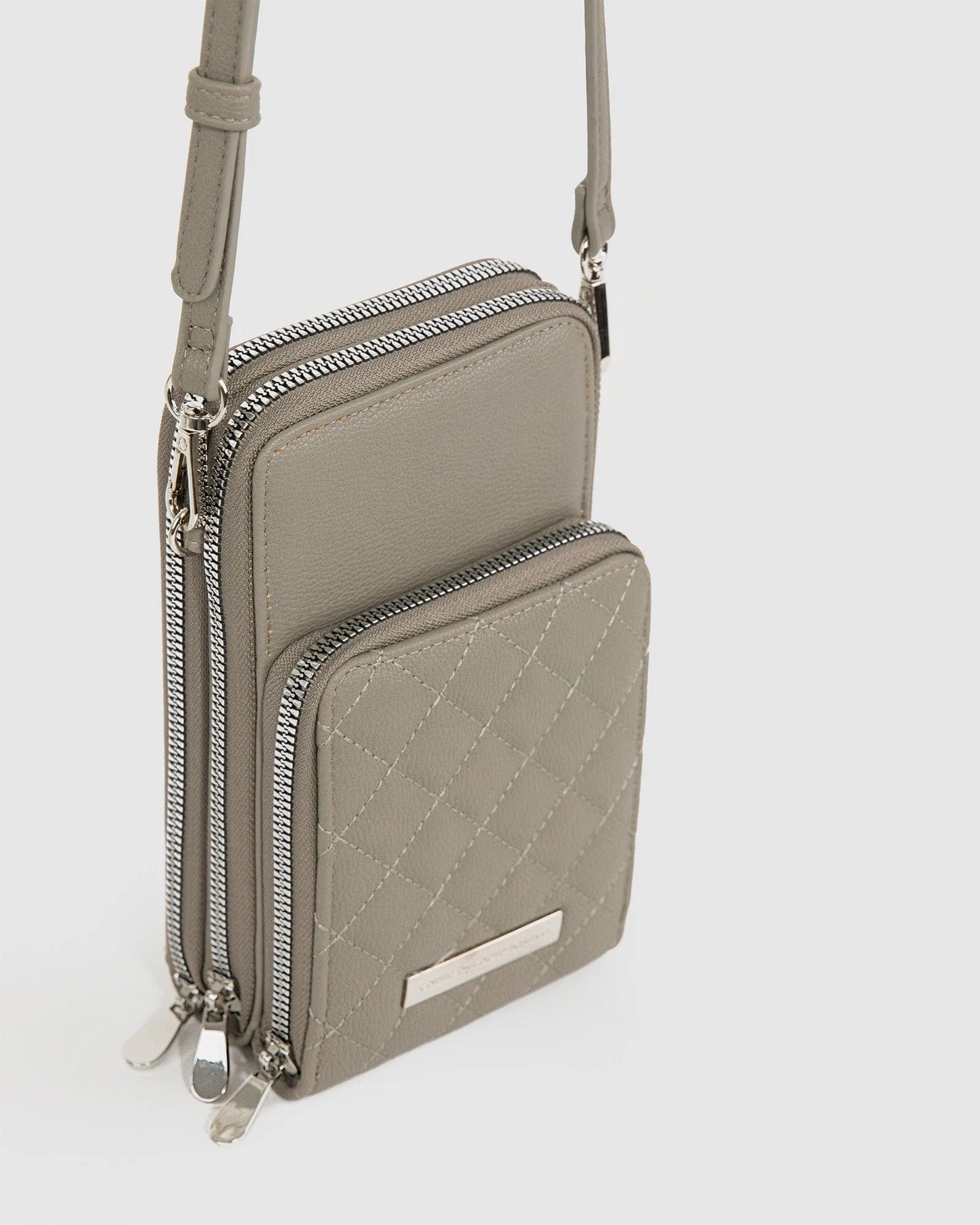 Grey Koni Phone Crossbody Bag