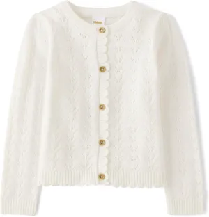 Gymboree,and Toddler Long Sleeve Cardigan Sweaters,Classic White,8