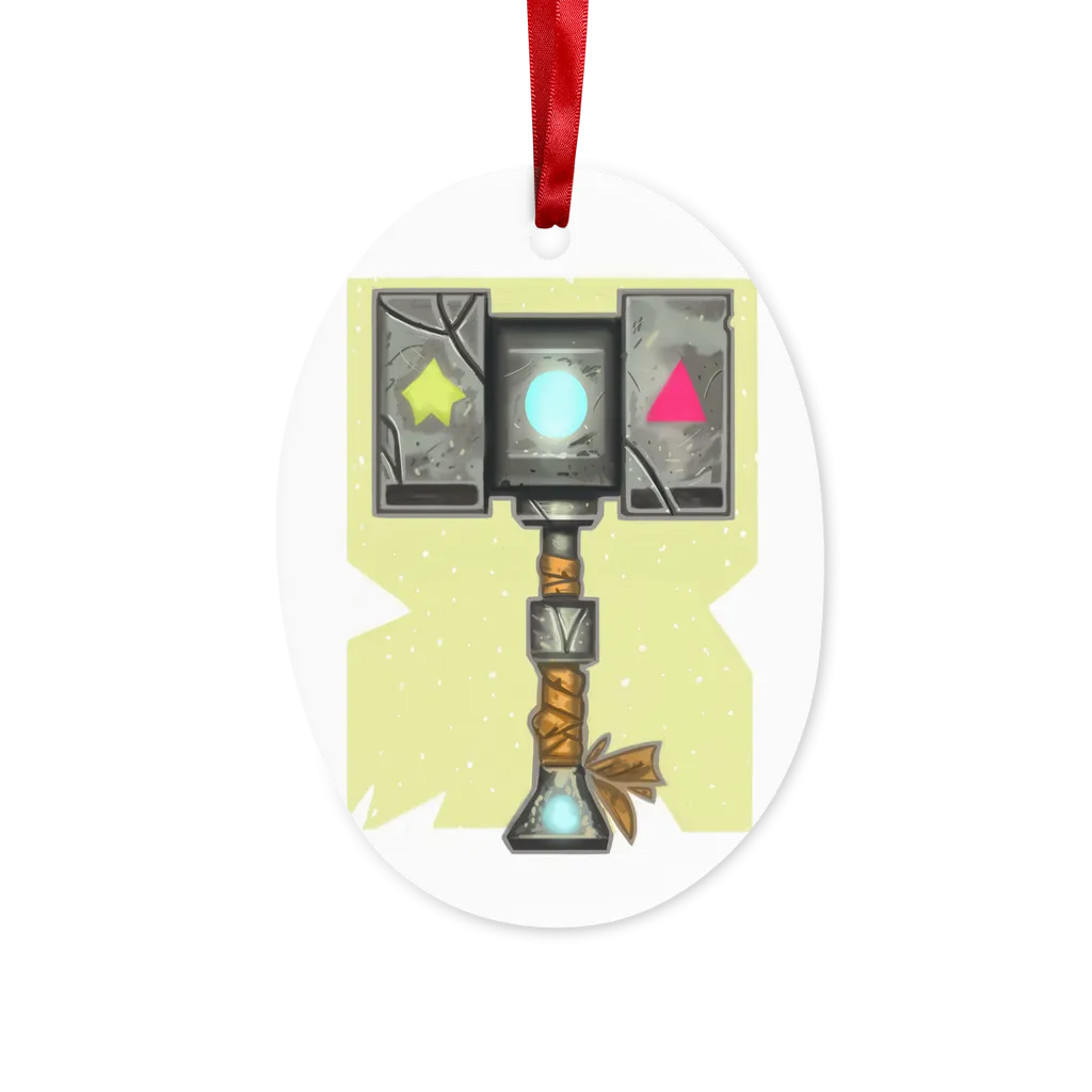 Hammer Ceramic Hanging Ornament