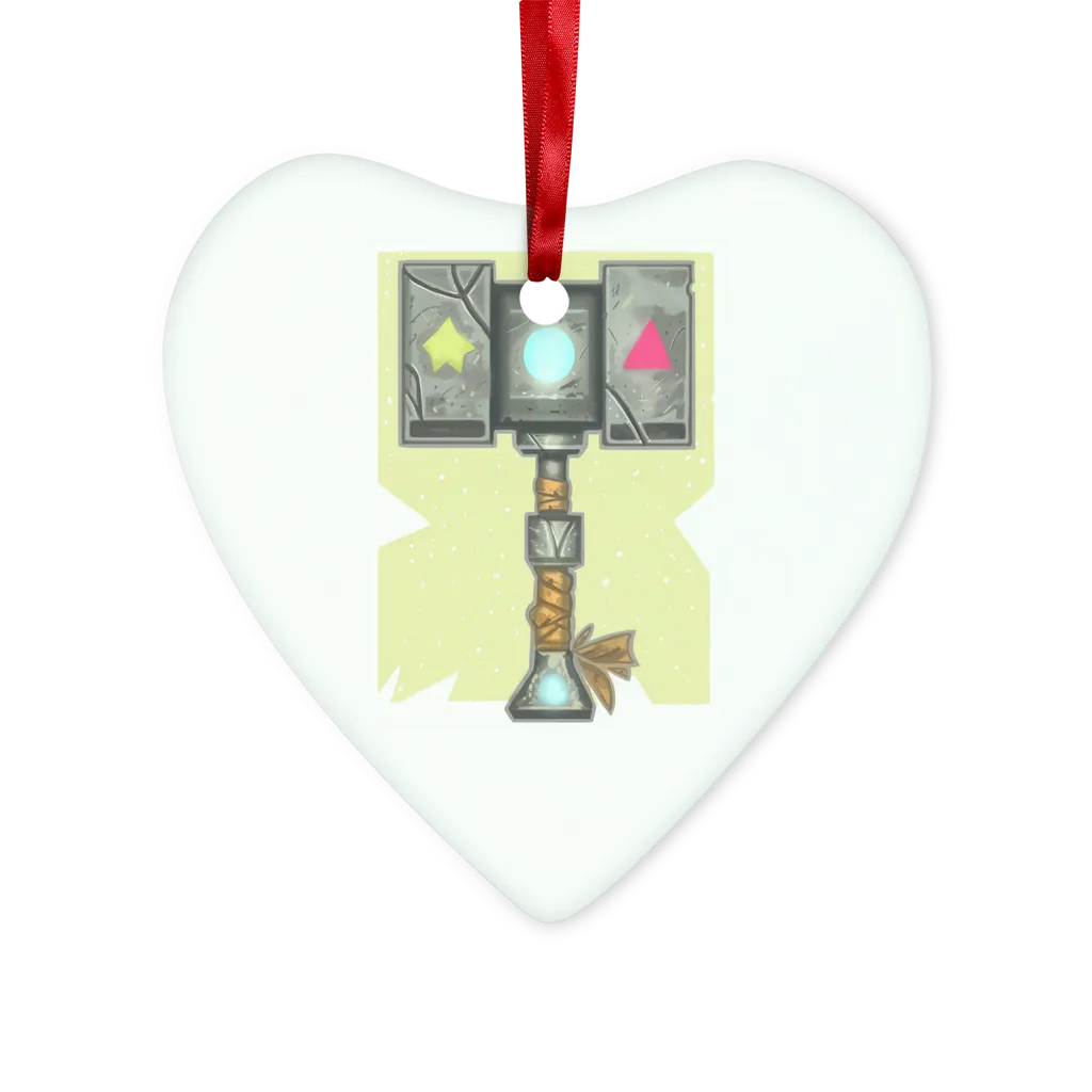 Hammer Glass Hanging Ornament